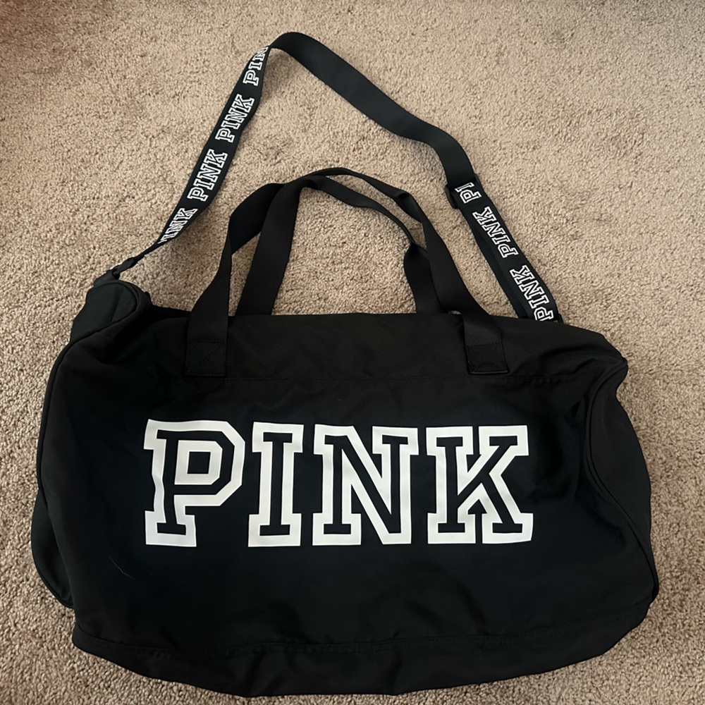 2 VS PINK Logo Duffel Bag